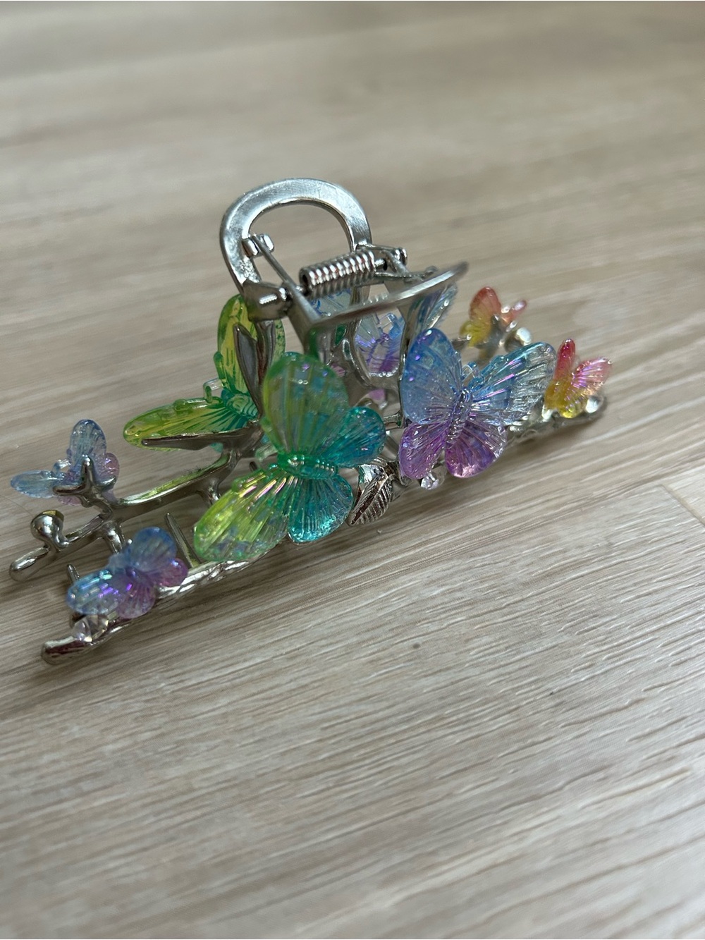 Iridescent Multicolor Butterfly Hair Clip - Women Accessories - Picture 4 of 4